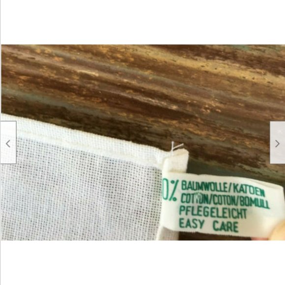 Bluebell Flower Tablecloth White Cotton 31" Square Vintage Springtime Cottage - Picture 6 of 7